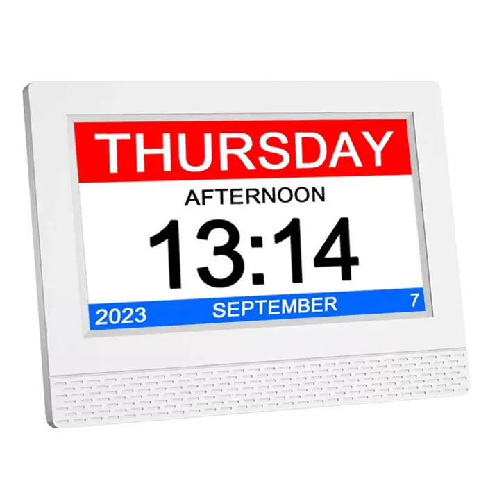 Ceas de demență, calendar digital, memento zilnic de sarcini de 7 inchi